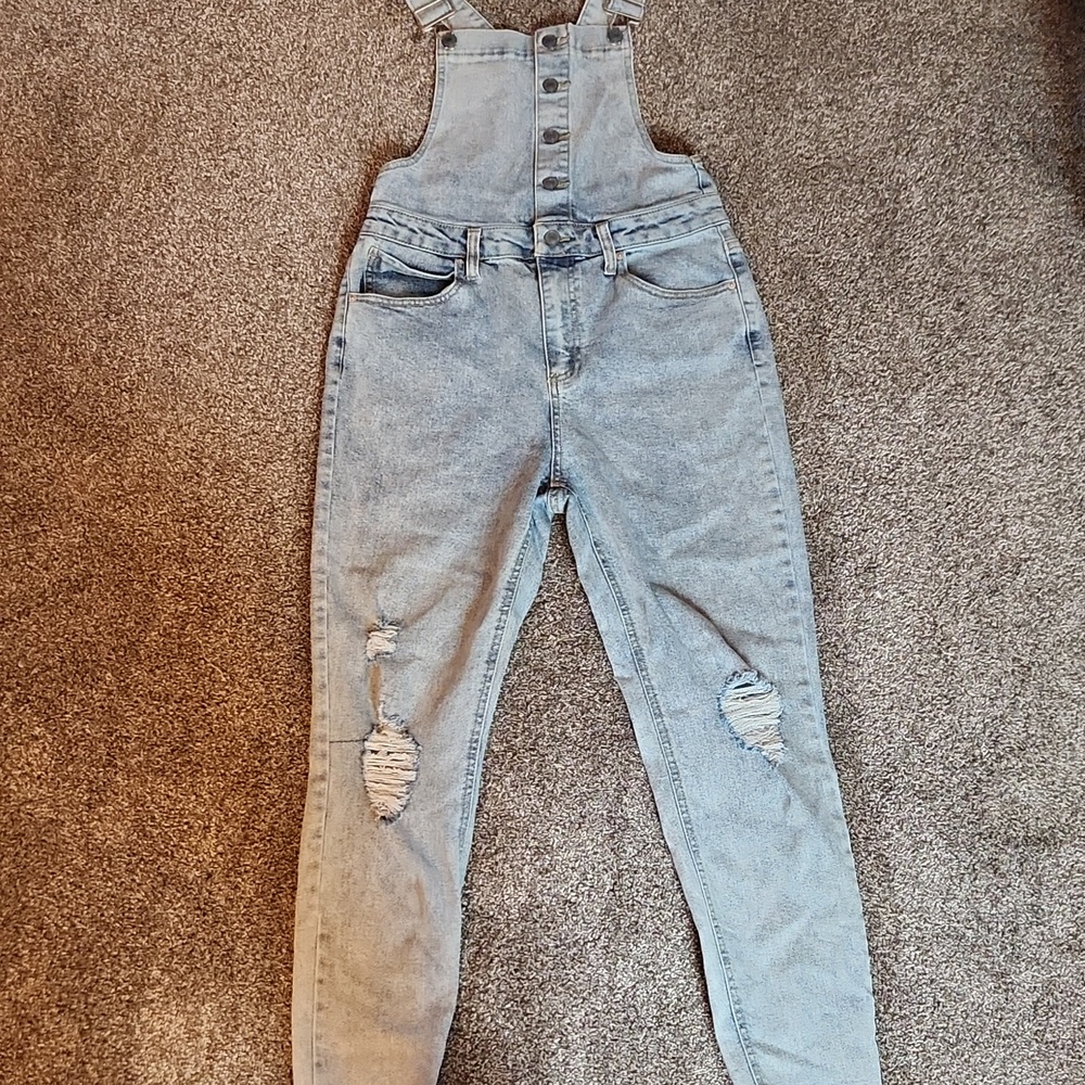 No Boundaries Jean Overalls - Size Medium (7-9) Jrs